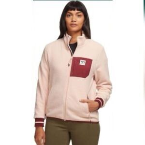 Kari Traa Rothe Midlayer Coat Zip Up Fleece Jacket in Pale S